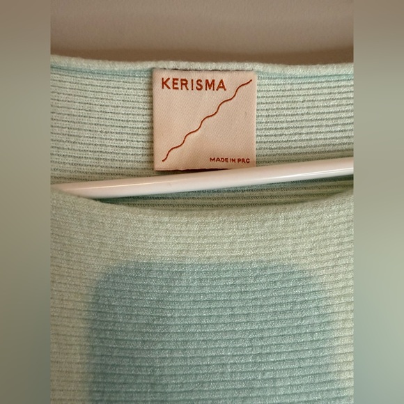 Kerisma Boat Neck Dolman Sleeve Ribbed Knit Sweater Mint Green - Picture 4 of 9